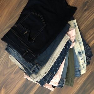 11 pairs of plus size shorts